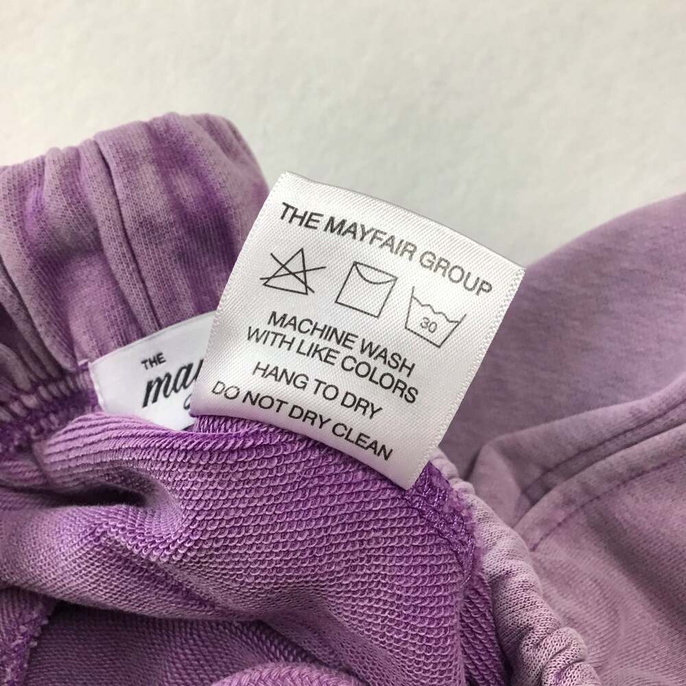 The Mayfair Group You Deserve Flowers Wide Leg Sweatpants Purple XS - Picture 11 of 14